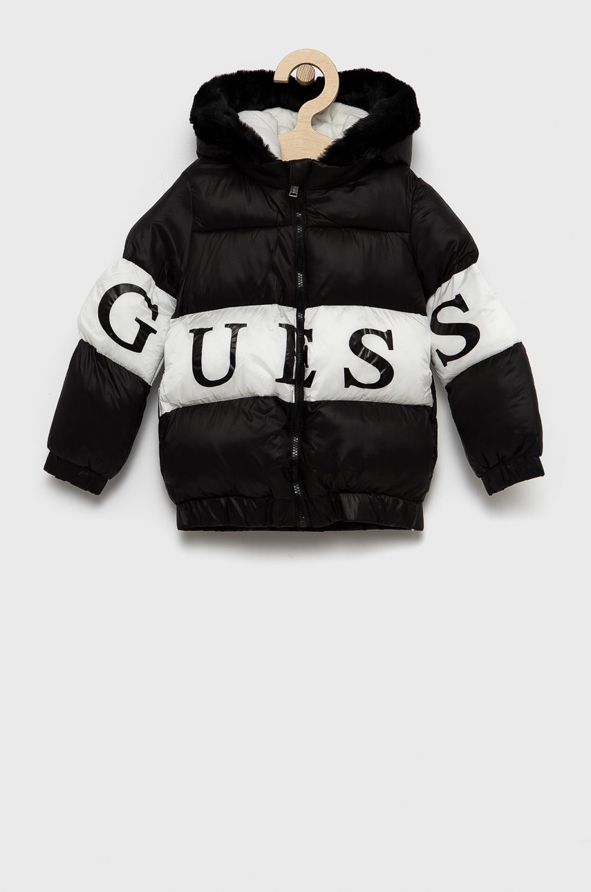 

Детско яке Guess в черно, Черен