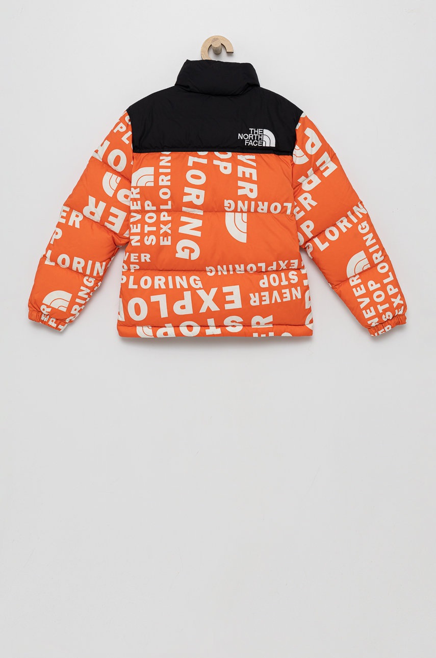 

Дитяча пухова куртка The North Face колір помаранчевий