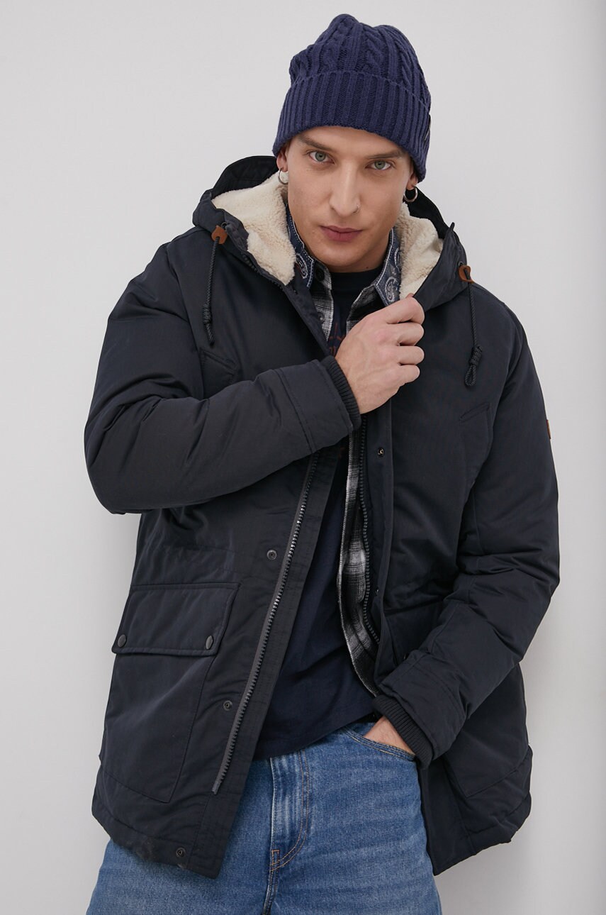 Jack & jones hanorac bărbați, culoarea albastru marin, de iarnă