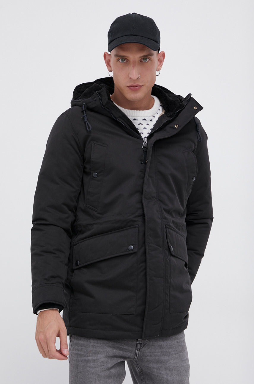 

Парка Jack & Jones мъжка в черно със зимна изолация, Черен