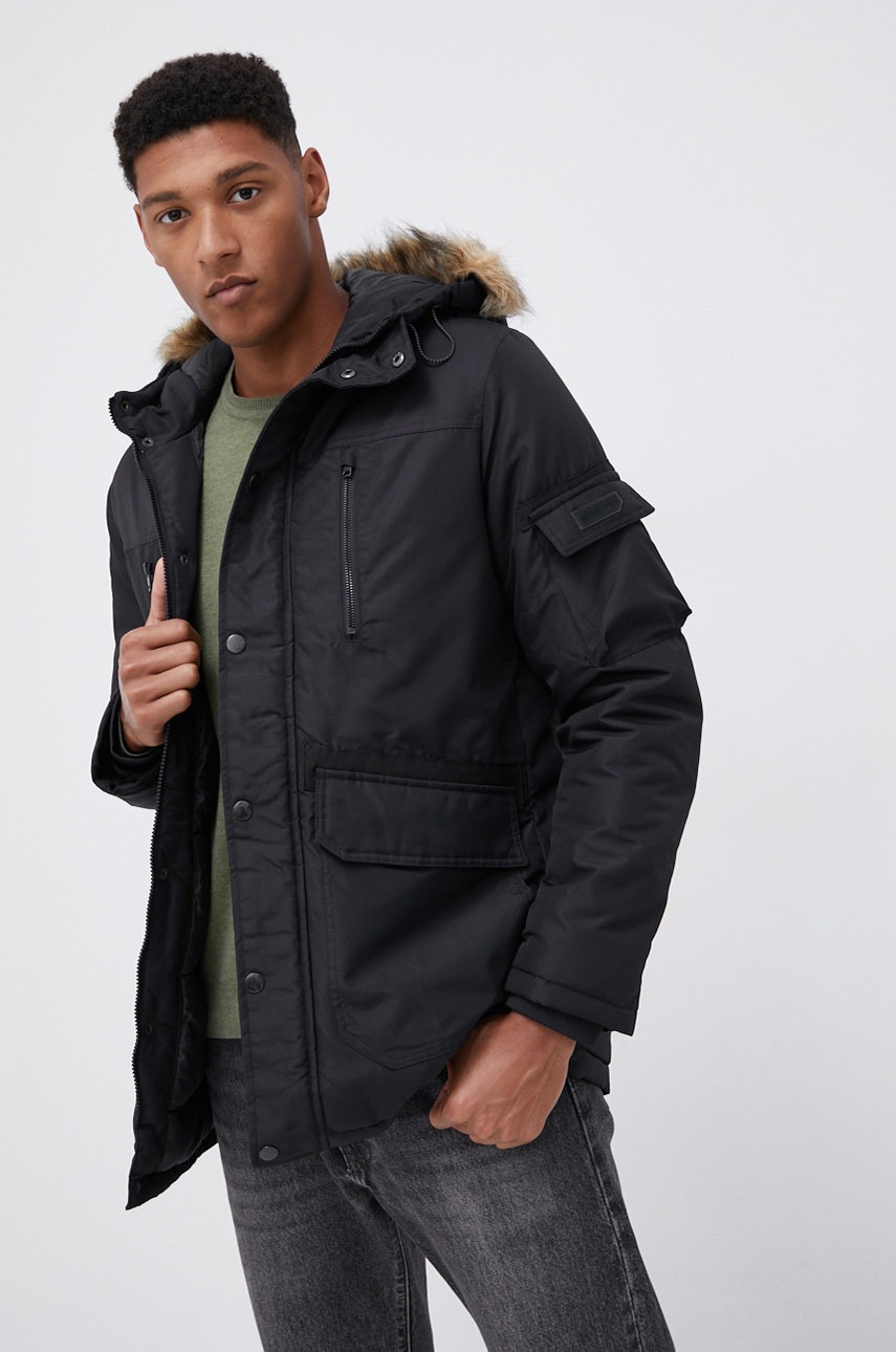 

Куртка Jack & Jones чоловіча колір чорний зимова