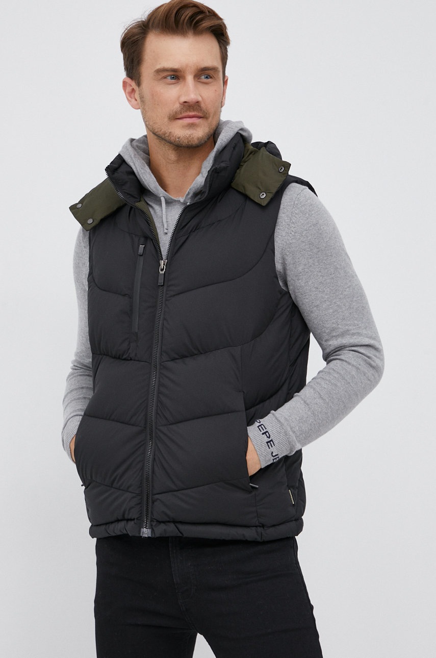 

Елек Scotch & Soda мъжки в черно със зимна изолация, Черен