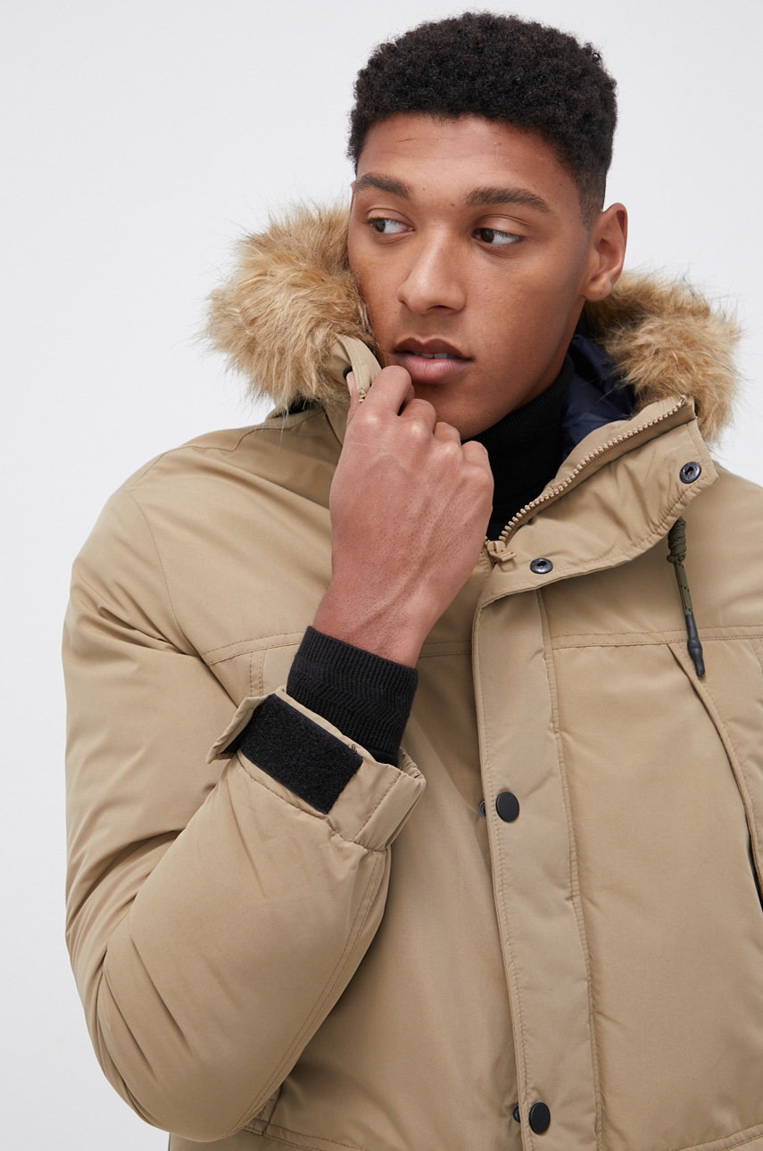 

Яке Jack & Jones мъжко в зелено със зимна изолация, Зелен