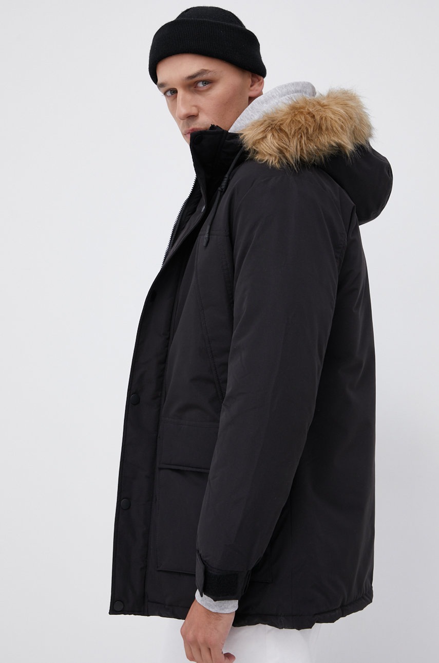 

Яке Jack & Jones мъжко в черно със зимна изолация, Черен