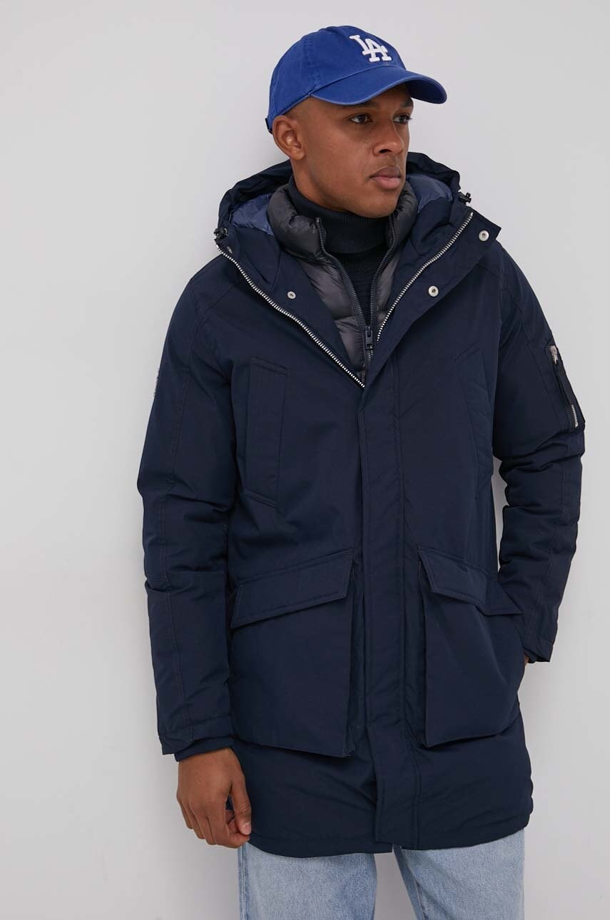 

Яке Jack & Jones в тъмносиньо със зимна изолация, Тъмносин