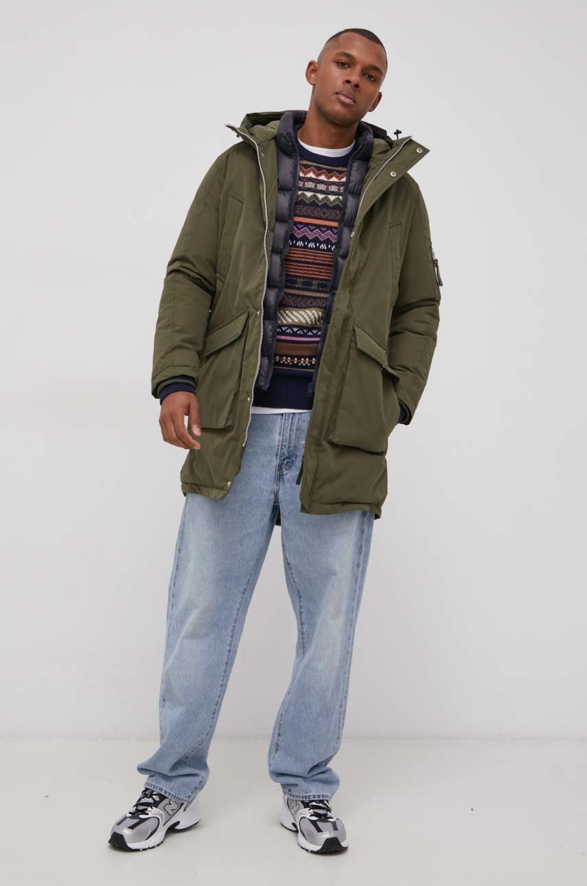 

Куртка Jack & Jones колір зелений зимова