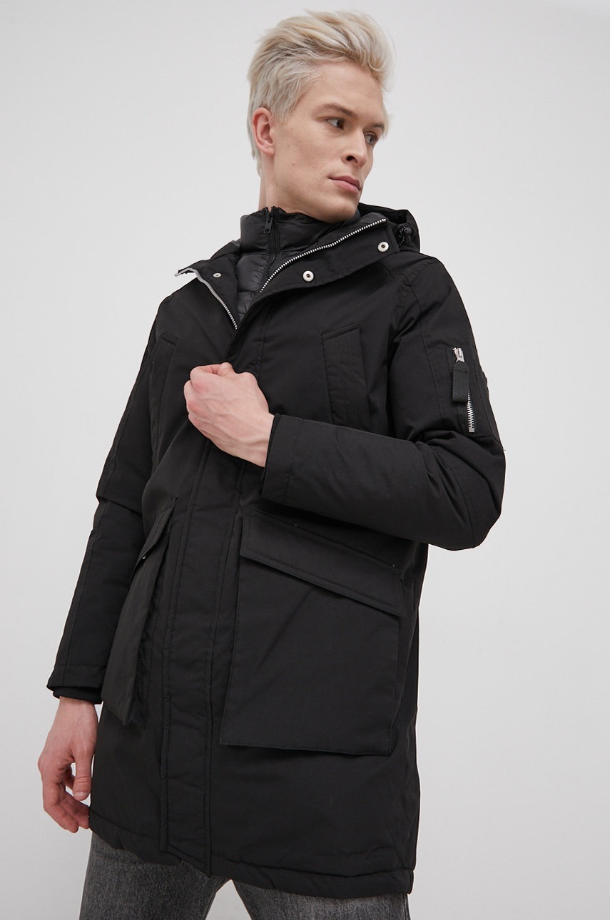 

Яке Jack & Jones в черно със зимна изолация, Черен