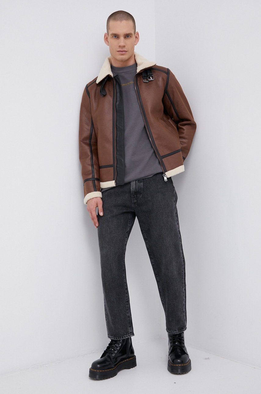 

Яке Jack & Jones мъжко в кафяво с преходна изолация, Кафяв