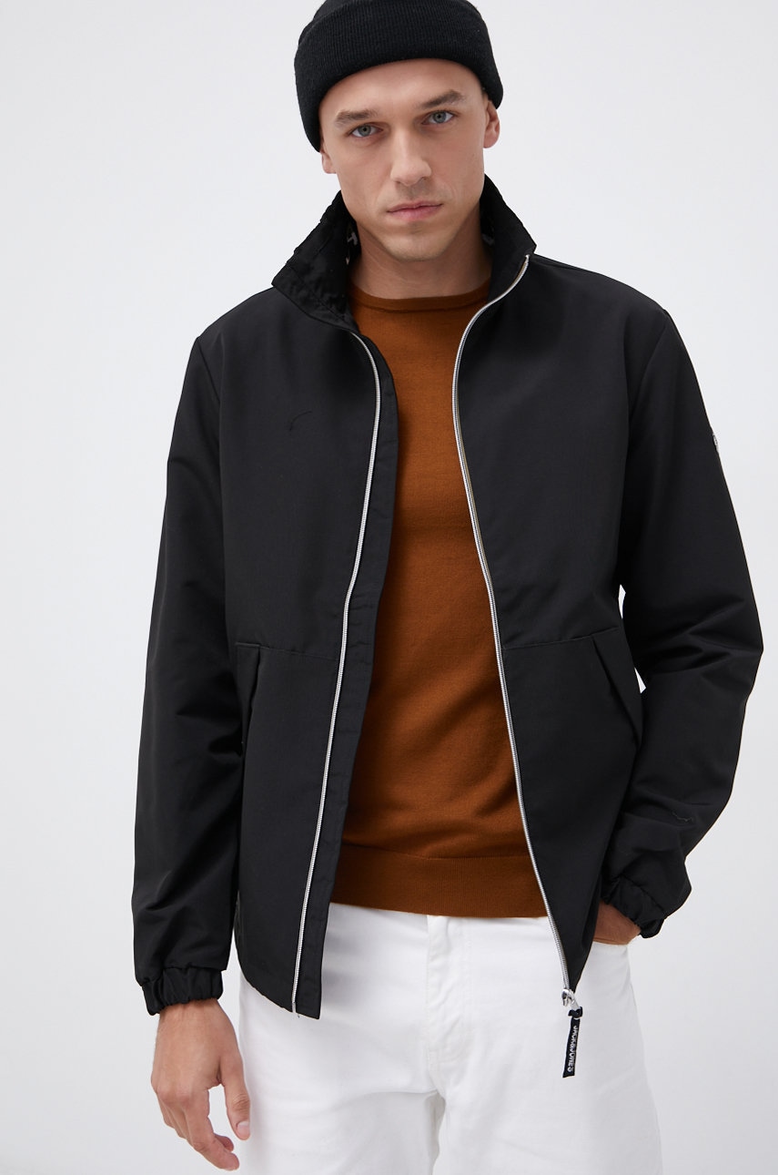 Jack & jones geacă bărbați, culoarea negru, de tranzitie