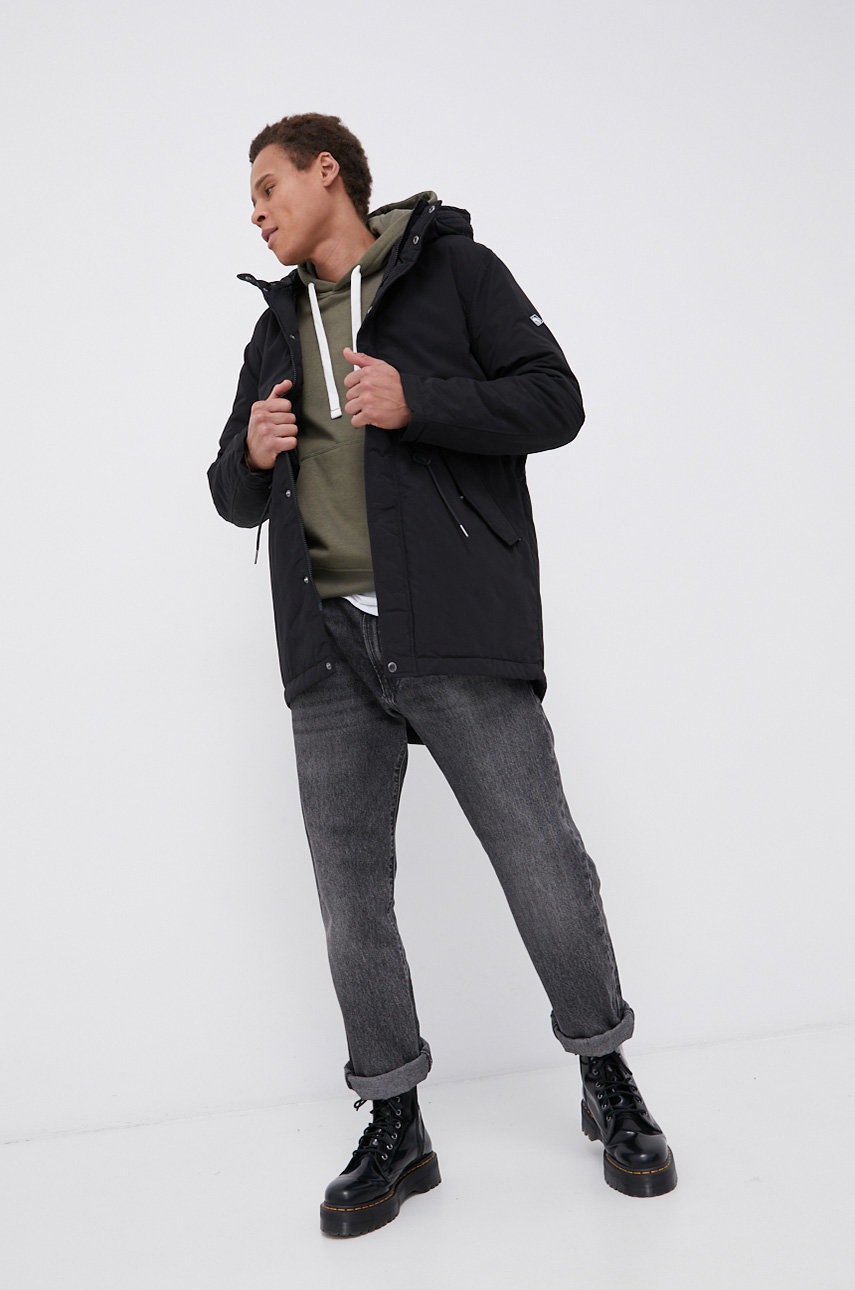 

Яке Jack & Jones мъжко в черно с преходна изолация, Черен
