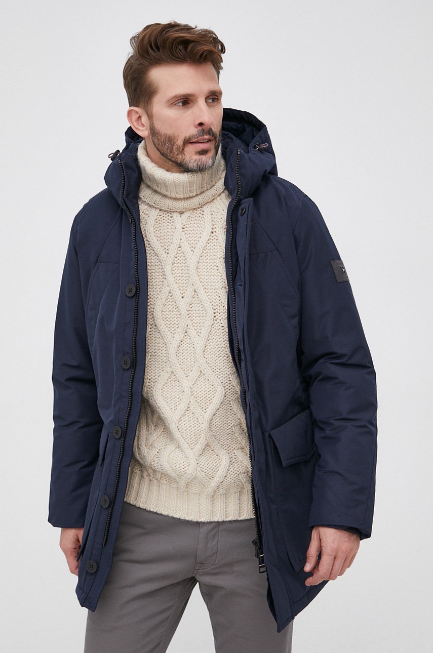 

Пухено яке Tommy Hilfiger мъжко в тъмносиньо със зимна изолация, Тъмносин