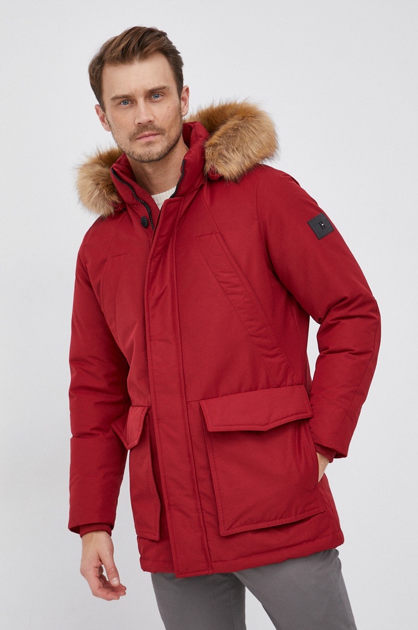 

Пуховая куртка Tommy Hilfiger мужская цвет красный зимняя