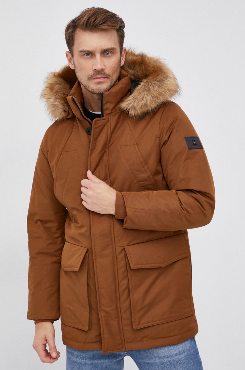 

Tommy Hilfiger - Пухено яке, Кафяв