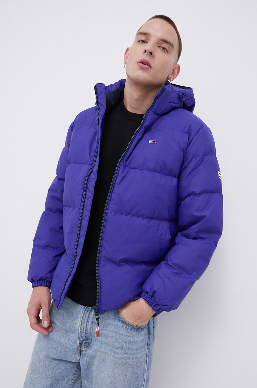 

Пухено яке Tommy Jeans мъжко в тъмносиньо със зимна изолация, Тъмносин