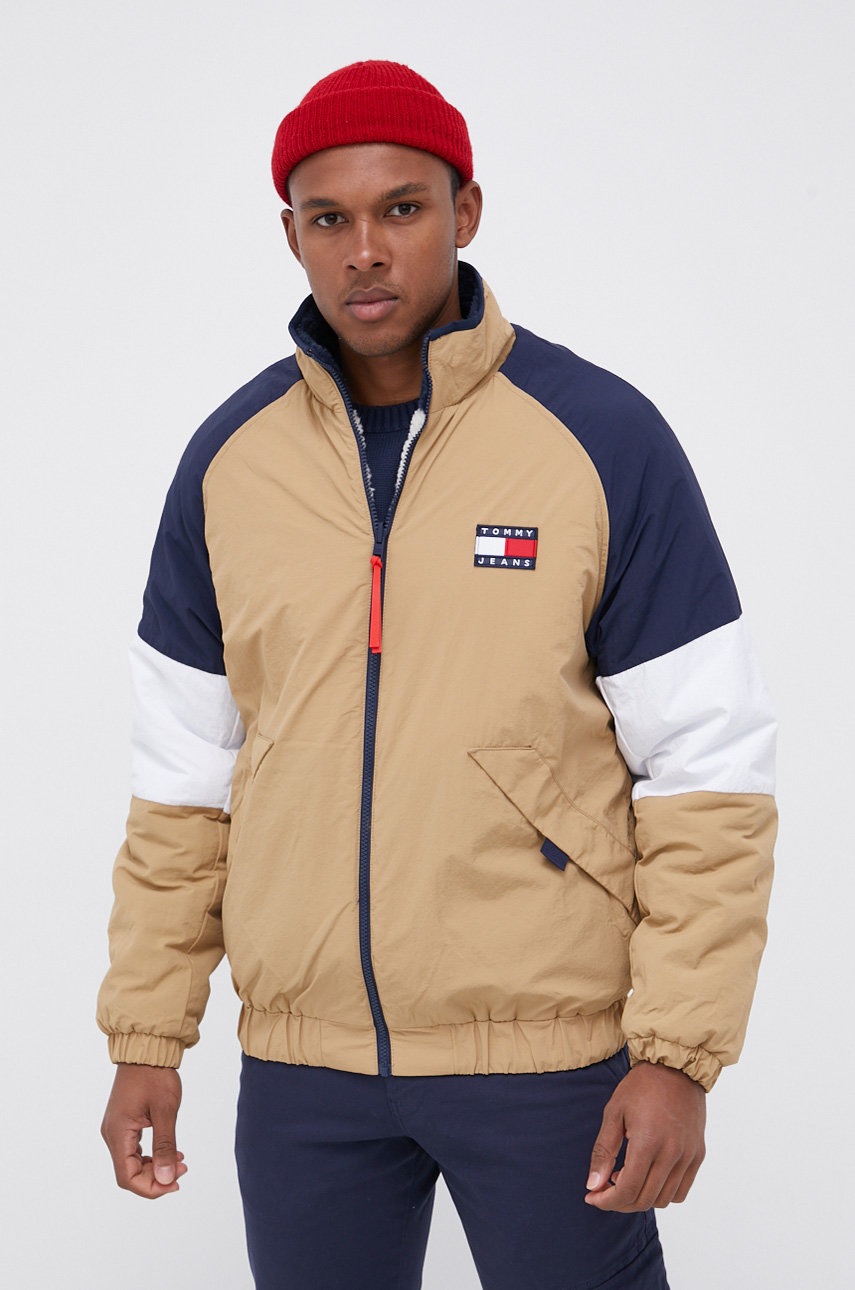 

Двусторонняя куртка Tommy Jeans мужская цвет синий переходная
