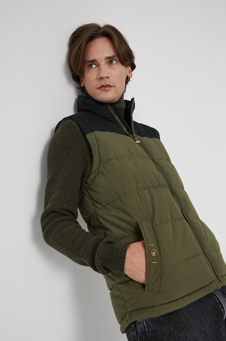 

Елек Tom Tailor мъжки в зелено със зимна изолация, Зелен