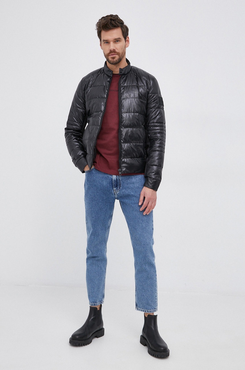 

Яке Calvin Klein Jeans мъжко в черно с преходна изолация, Черен
