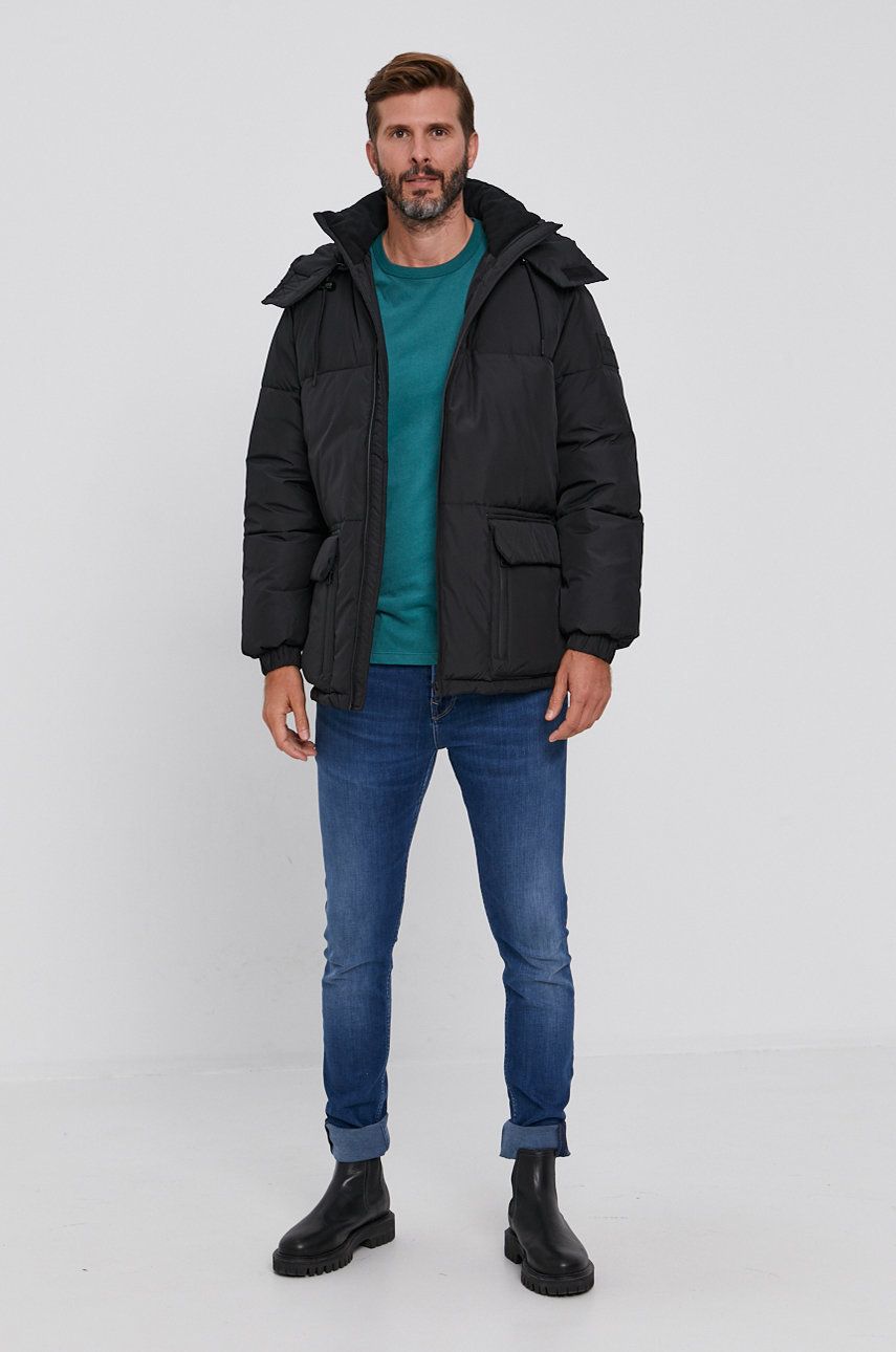 Calvin Klein Jeans Kurtka męska kolor czarny zimowa