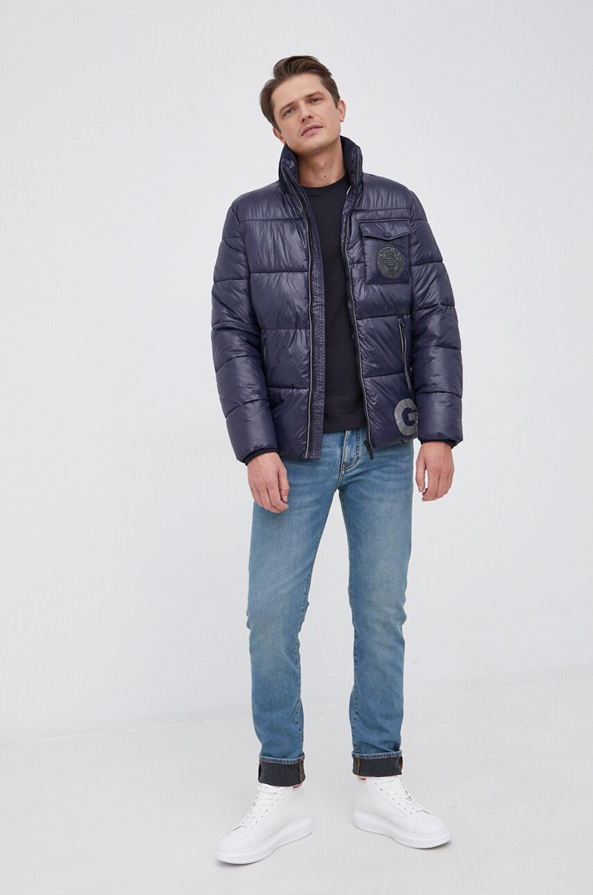 

Куртка Guess мужская цвет синий зимняя