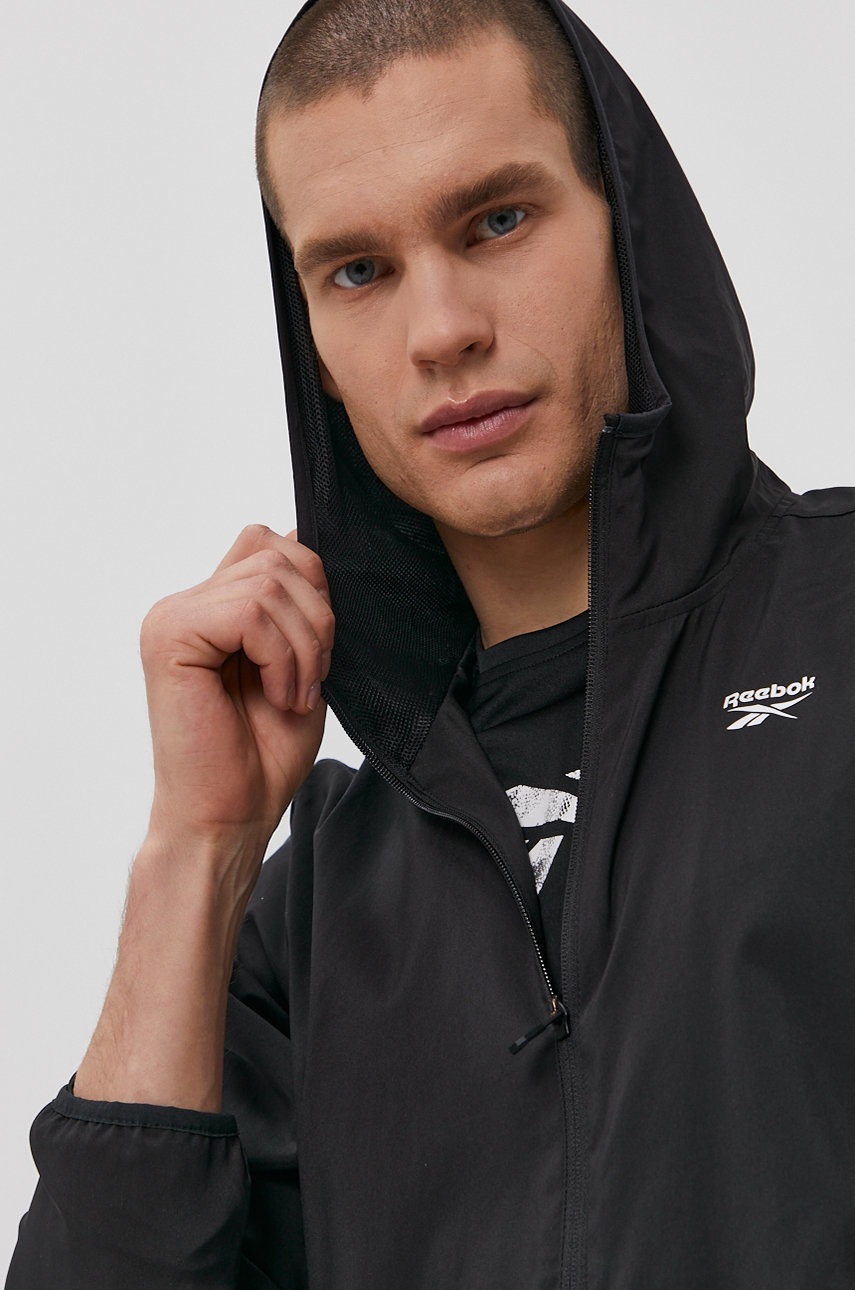 Μπουφάν Reebok ID TRAIN ανδρικό, χρώμα: μαύρο FP9172.100038788 φωτογραφία