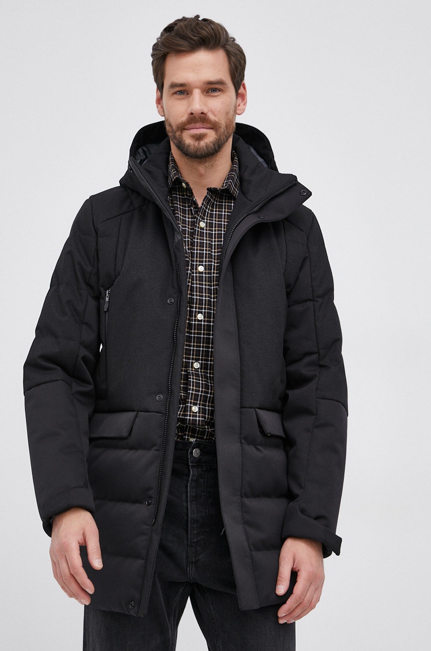 

Пухено яке Boss мъжко в черно със зимна изолация, Черен