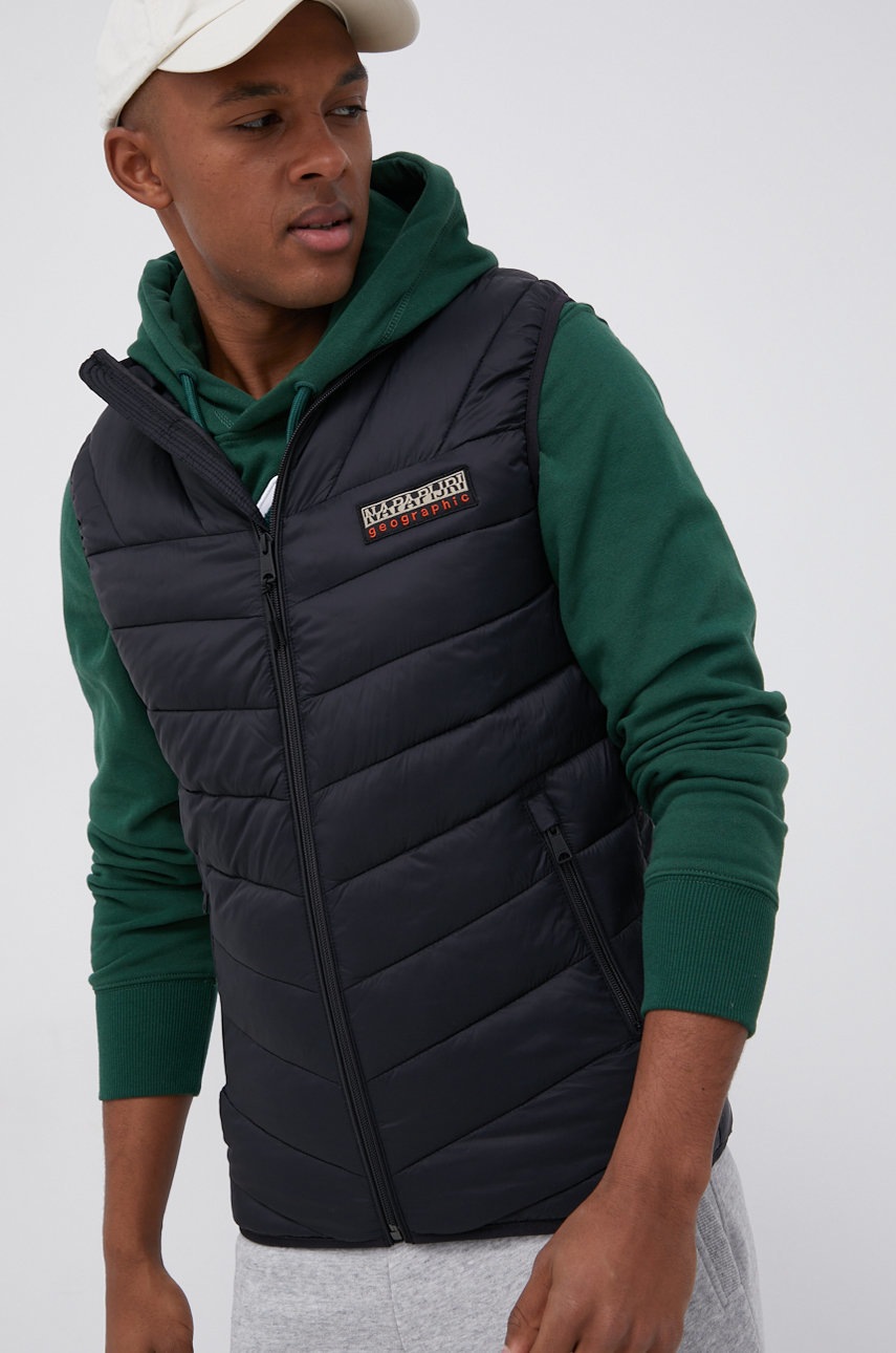 

Елек Napapijri мъжки в черно със зимна изолация, Черен