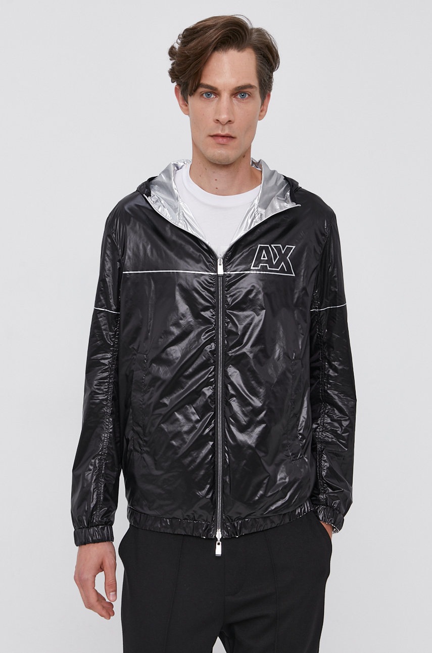 

Двостороння куртка Armani Exchange чоловіча колір чорний перехідна