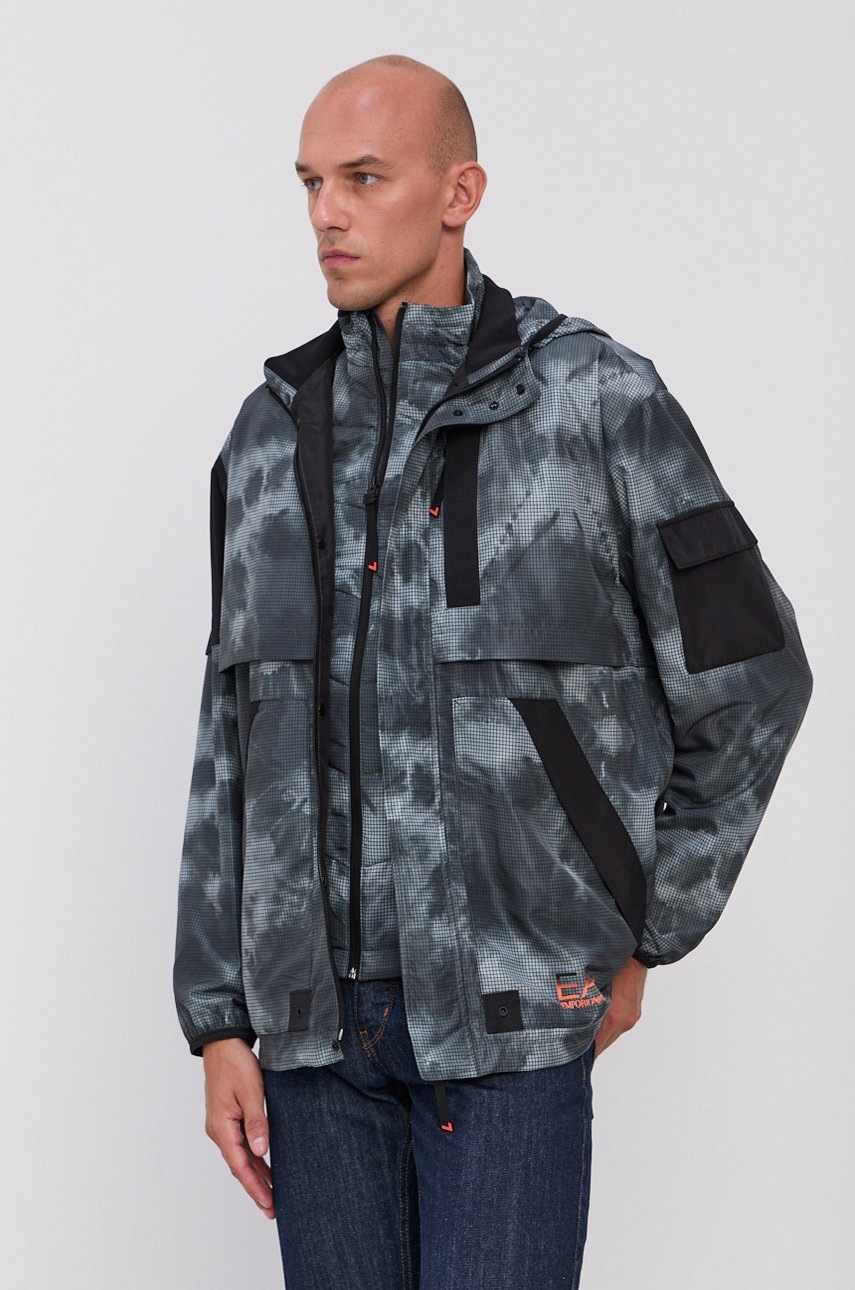 

Яке и елек EA7 Emporio Armani в сиво със зимна изолация, Сив