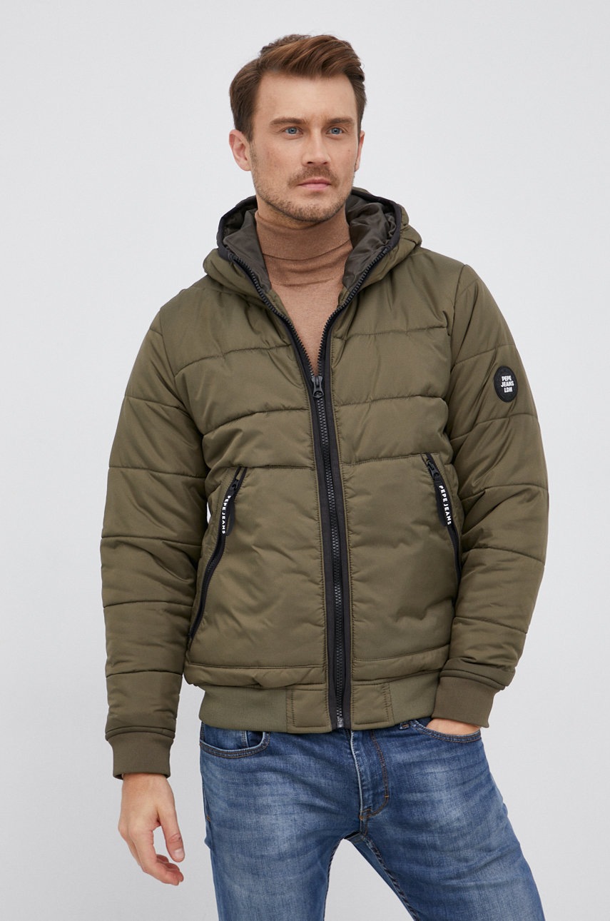 

Яке Pepe Jeans мъжко в зелено със зимна изолация, Зелен