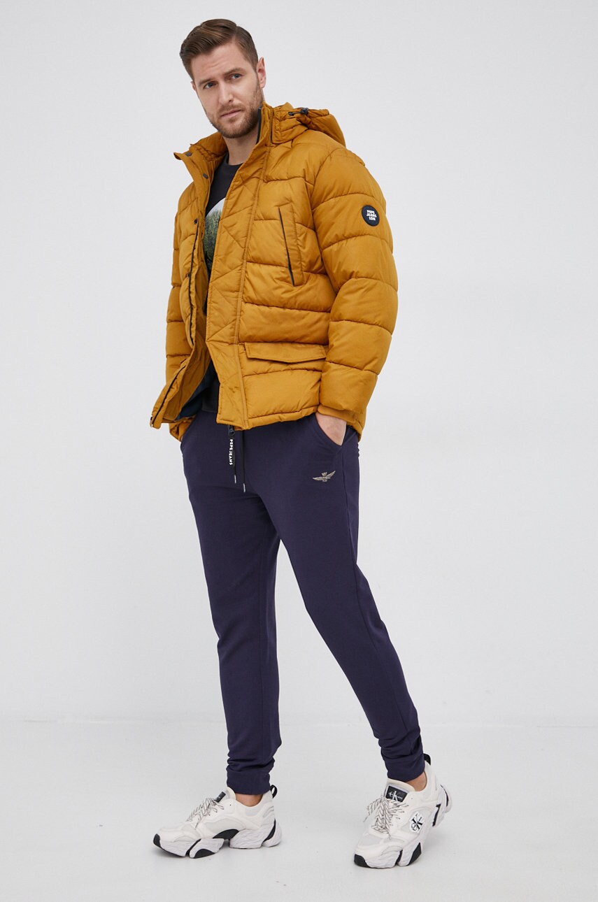 

Куртка Pepe Jeans мужская цвет коричневый зимняя