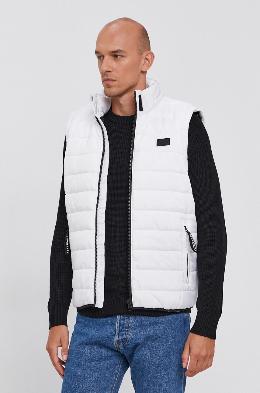 

Куртка Pepe Jeans Hiram мужская цвет белый зимняя
