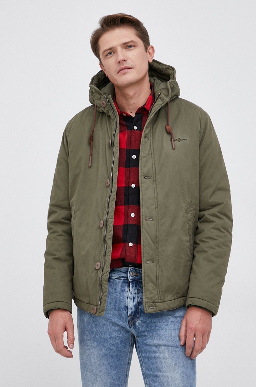 

Яке Pepe Jeans мъжко в зелено със зимна изолация, Зелен