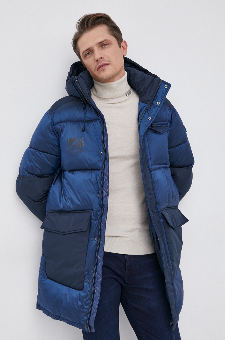 

Куртка Pepe Jeans чоловіча колір синій зимова
