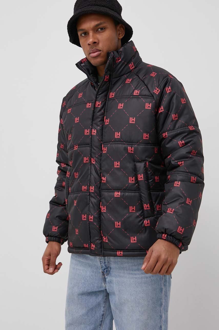 

Яке Local Heroes мъжко в черно със зимна изолация, Черен