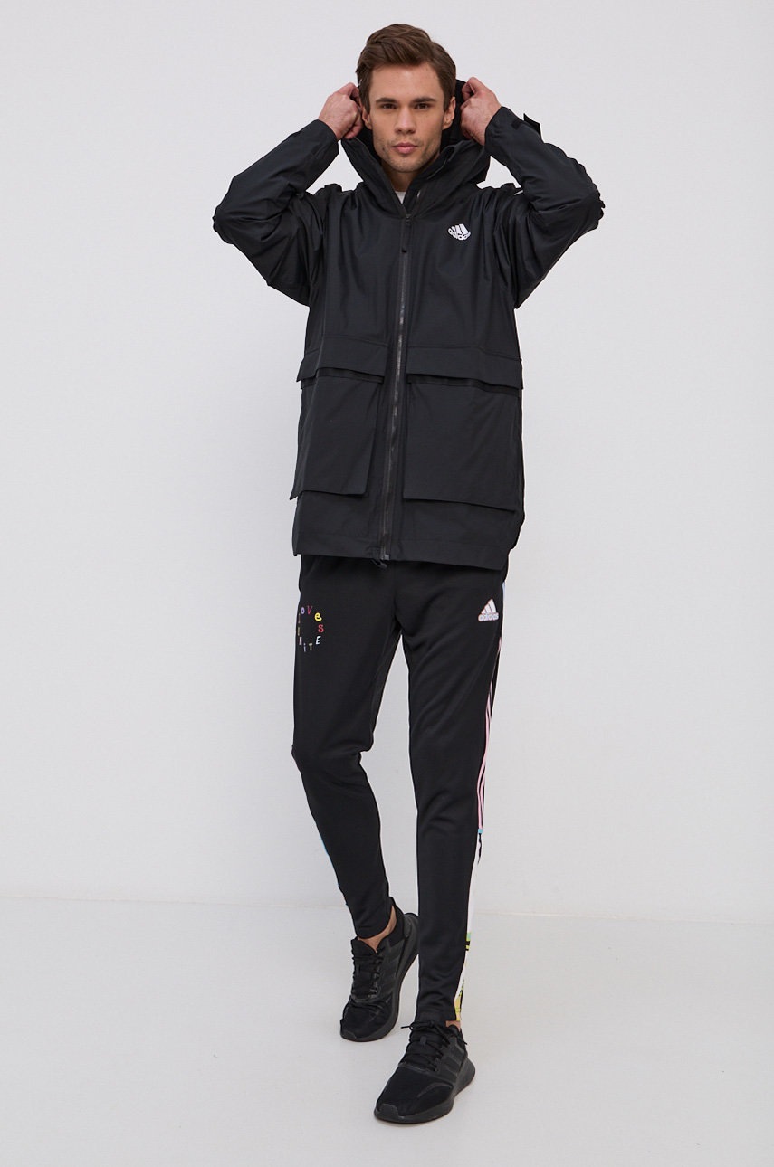 

Дощовик adidas Performance чоловіча колір чорний перехідна