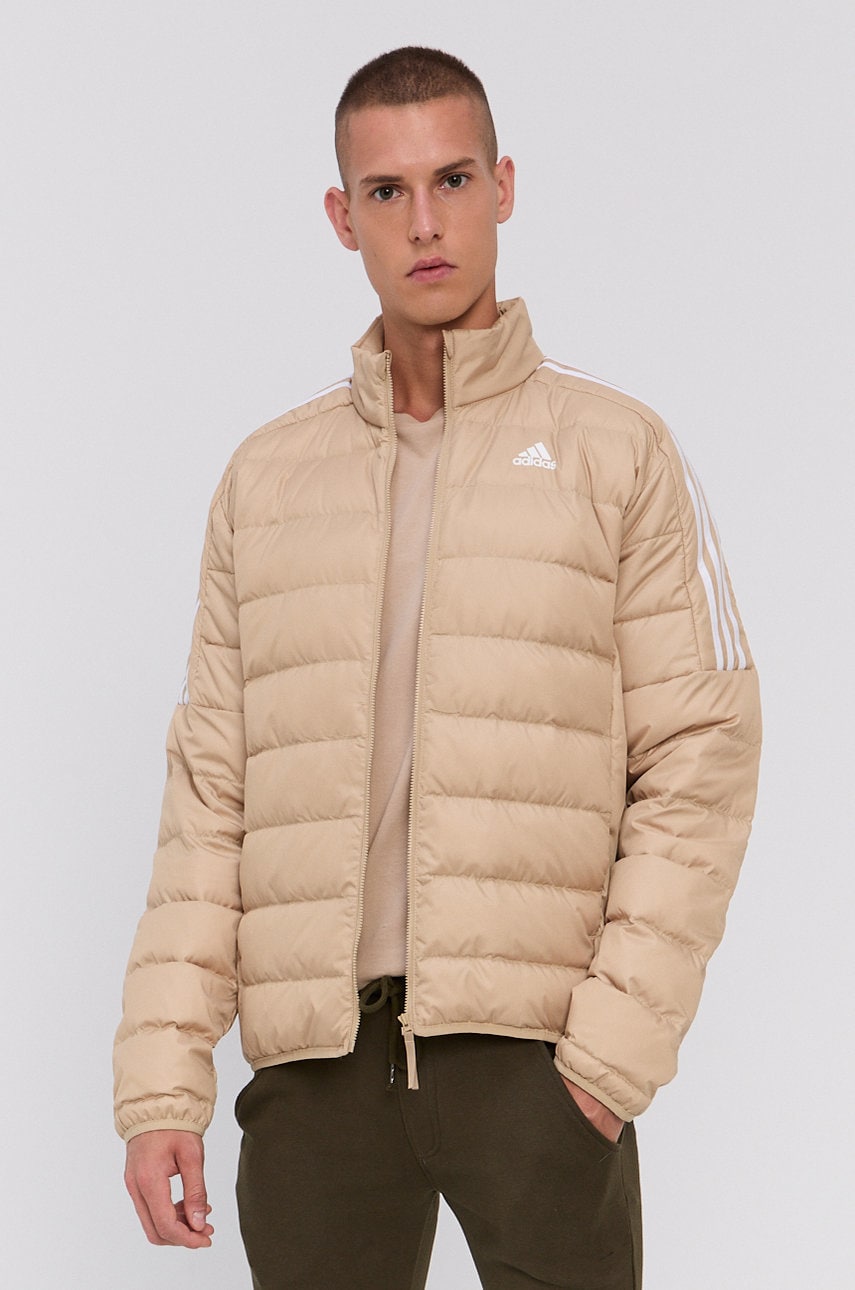 Adidas performance geacă de puf bărbați, culoarea bej, de iarnă