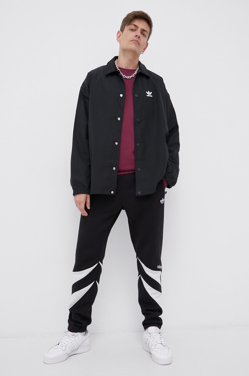 

Куртка adidas Originals чоловіча колір чорний перехідна oversize