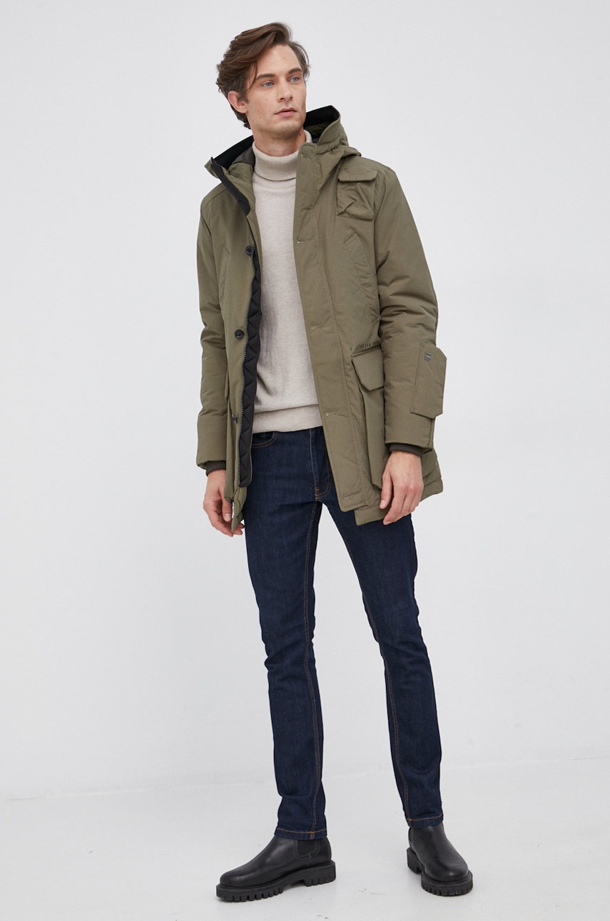 

Яке G-Star Raw мъжко в зелено със зимна изолация, Зелен