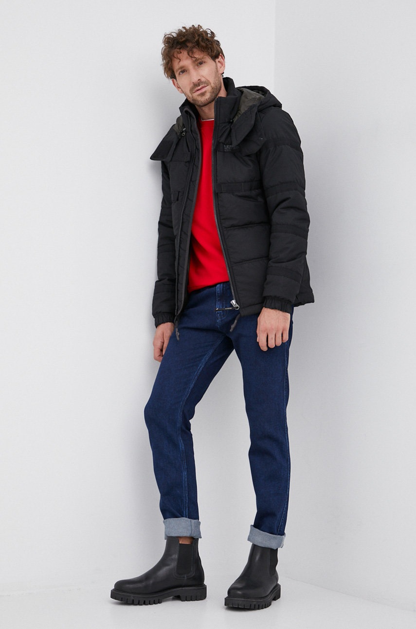 

Яке G-Star Raw мъжко в черно със зимна изолация, Черен
