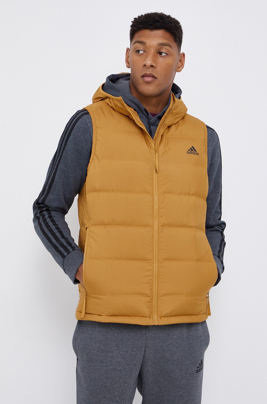 

adidas Performance - Пухен елек, Кафяв