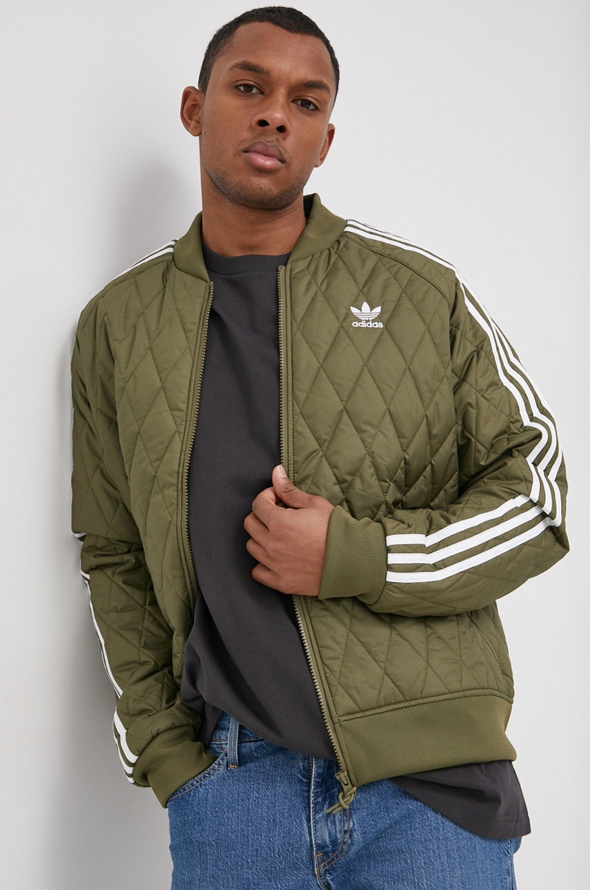 

Яке бомбър adidas Originals мъжко в зелено с преходна изолация, Зелен