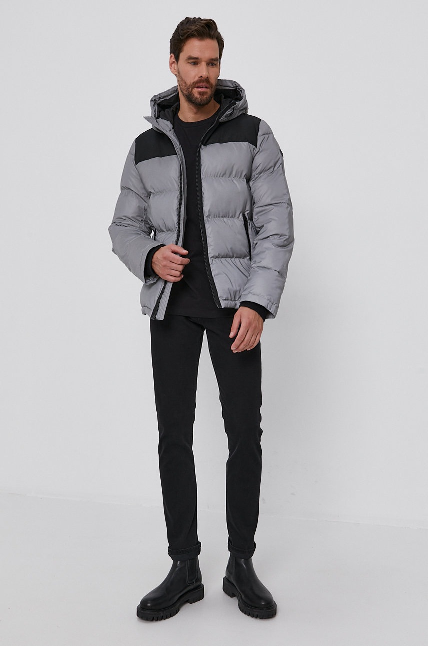 

Куртка Dkny чоловіча колір сірий зимова