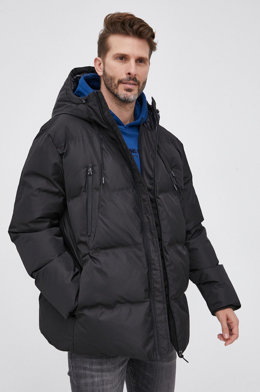 Trussardi geacă bărbați, culoarea negru, de iarnă