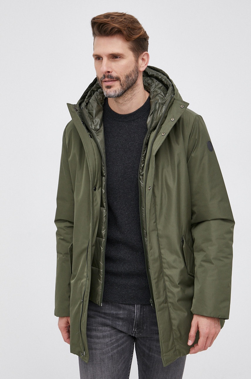 

Яке Trussardi мъжко в зелено с преходна изолация, Зелен