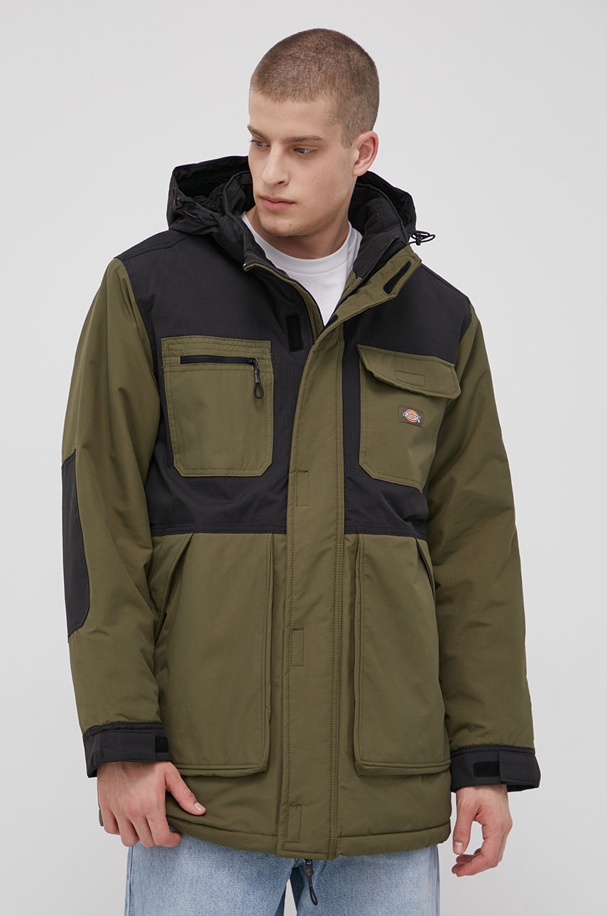 

Яке Dickies мъжко в зелено с преходна изолация, Зелен
