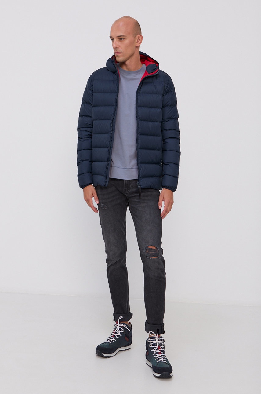 

Пуховая куртка Helly Hansen мужская цвет синий зимняя