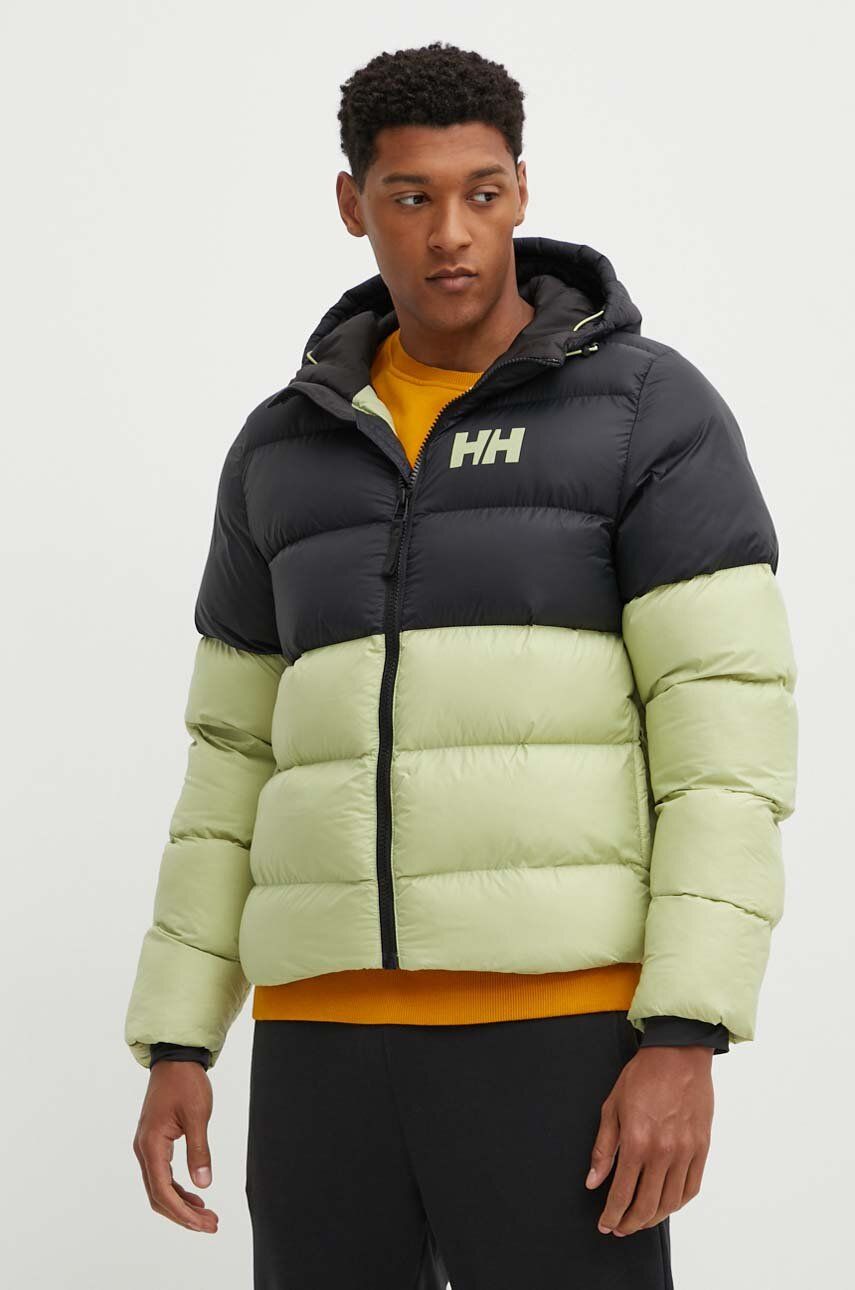 Bunda Helly Hansen ACTIVE PUFFY JACKET pánská, zelená barva, zimní, 53523