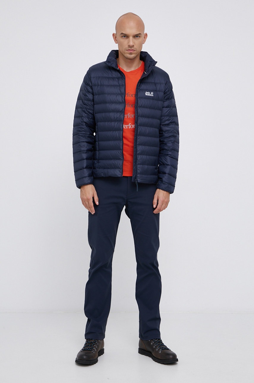 

Пухова куртка Jack Wolfskin чоловіча колір синій перехідна