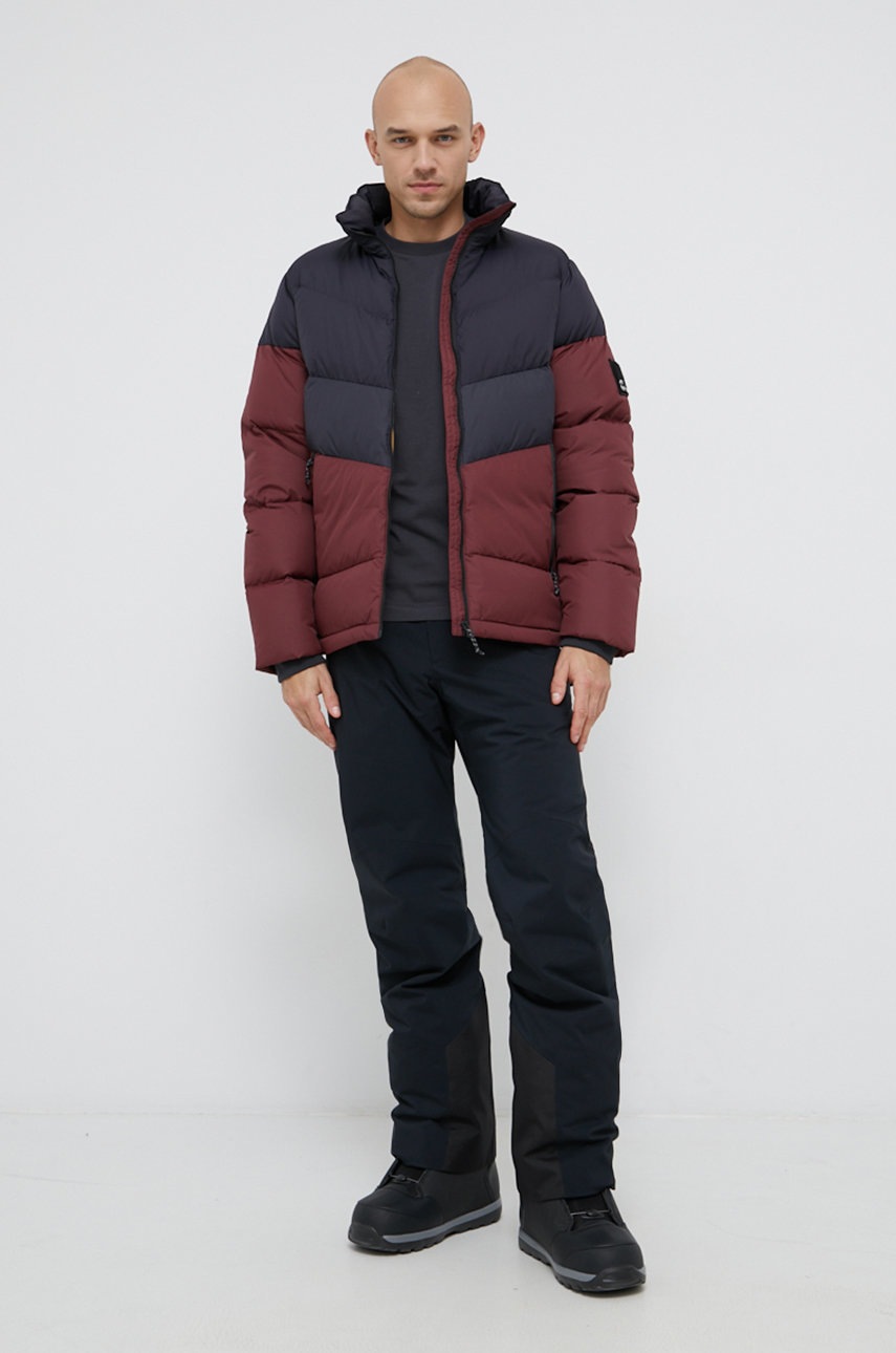

Спортивна пухова куртка Jack Wolfskin 365 Fearless колір бордовий зимова