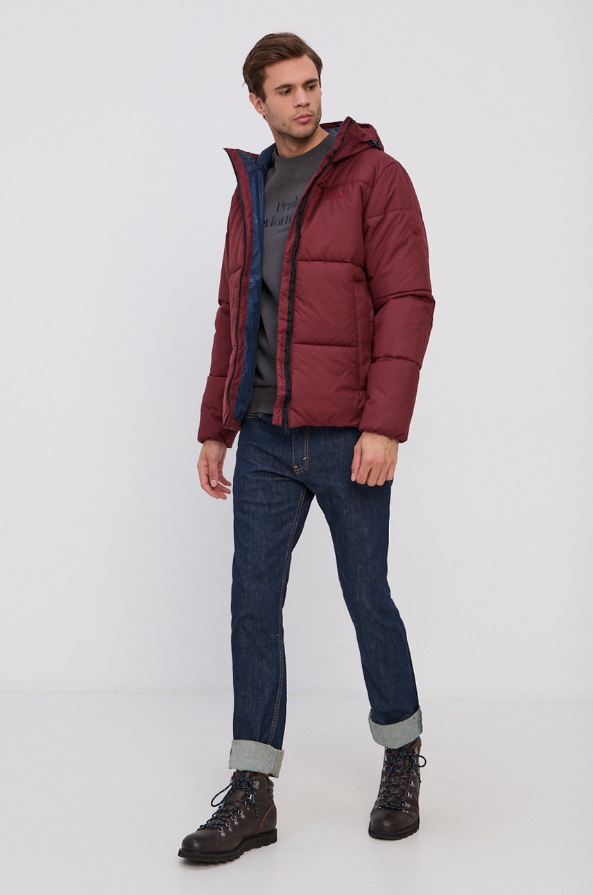 

Куртка Jack Wolfskin чоловіча колір бордовий зимова